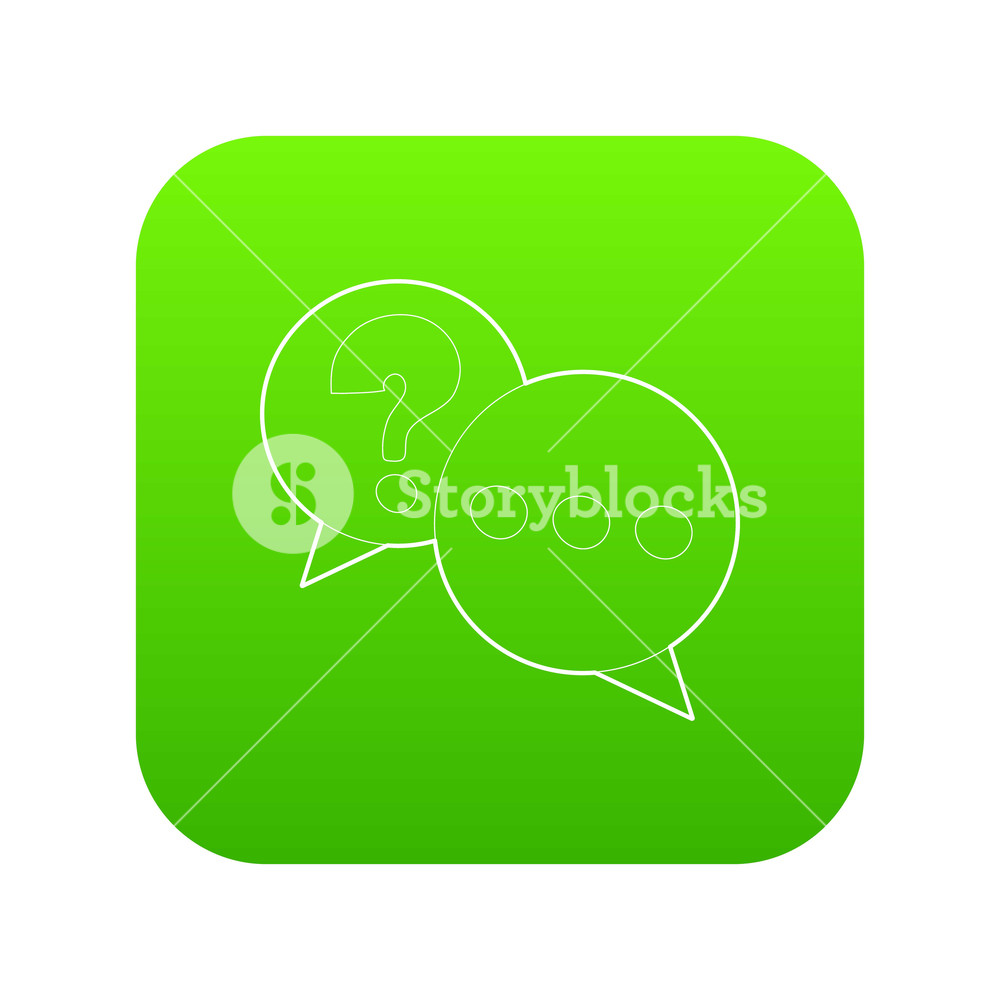 1000x1000 Talk Icon Green Vector Isolated On White Background Royalty Free