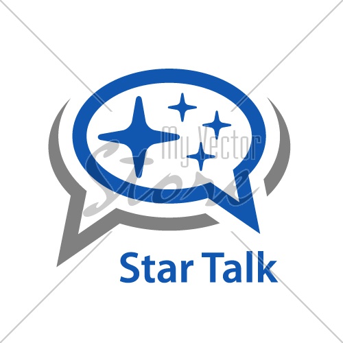 500x500 Speech Bubble Star Talk Icon Vector