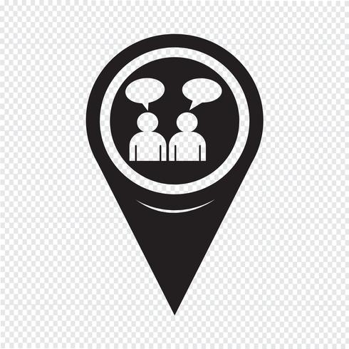 490x490 Map Pointer People Talk Icon