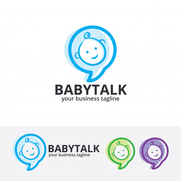626x626 Baby Talk Vector Logo Template Vector Premium Download