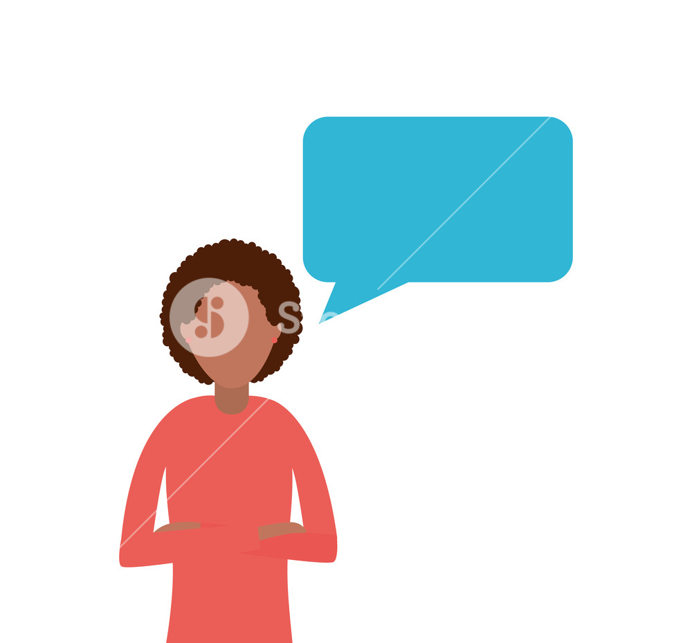 1000x929 Business Woman Speech Bubble Talk Vector Illustration Royalty Free