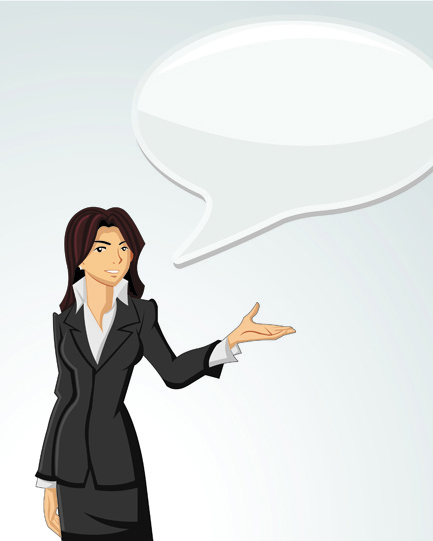 433x541 Elements Of Business Talk And Presentation Vector Set Free Vector