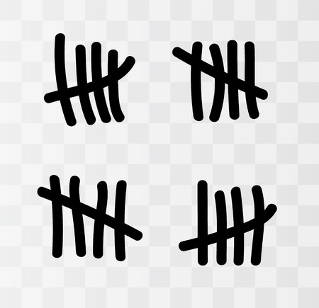 450x435 Tally Marks On The Wall Isolated Counting Characters Vector