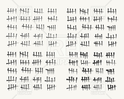 400x320 Waiting Counting Tally Numbers Or Tally Marks Vector Image