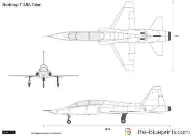 400x283 Northrop T Talon Vector Drawing