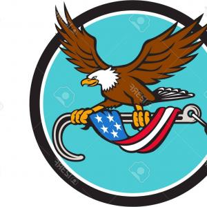 300x300 Photostock Vector Illustration Of An American Bald Eagle Clutching