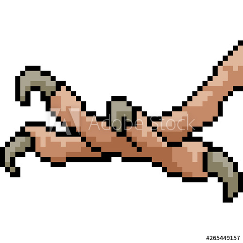 500x500 Vector Pixel Art Bird Talon