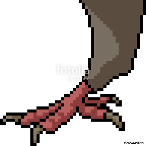 500x500 Vector Pixel Art Bird Talon Stock Image And Royalty Free Vector
