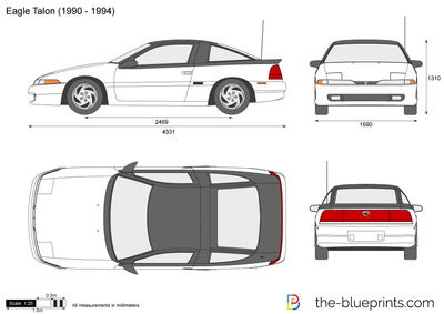 400x283 Eagle Talon Vector Drawing
