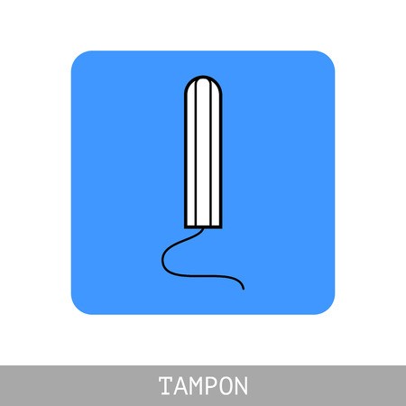 450x450 Tampon Flat Icon Subject Of Feminine Hygiene Vector Illustration