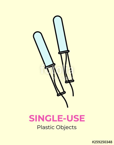 393x500 Plastic Period Tampon Applicator Single Use Vector Illustration