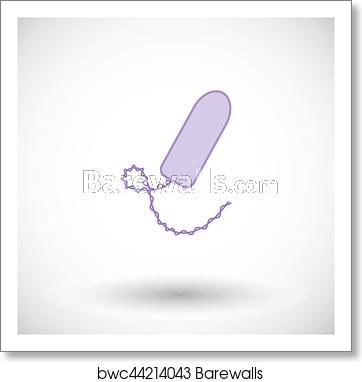 362x382 Sanitary Tampon Vector Flat Icon, Art Print Barewalls Posters
