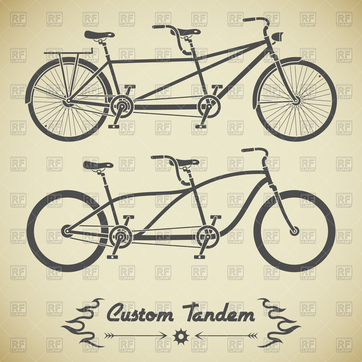 Retro Tandem Bicycles Vector Image Of Transportation Zage 1200x1200 Retro Tandem Bicycles Vector Image Of Transportation Zage