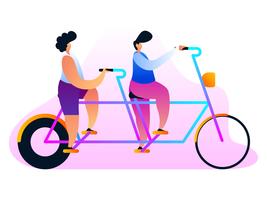 Tandem Bicycle Free Vector Art 267x200 Tandem Bicycle Free Vector Art