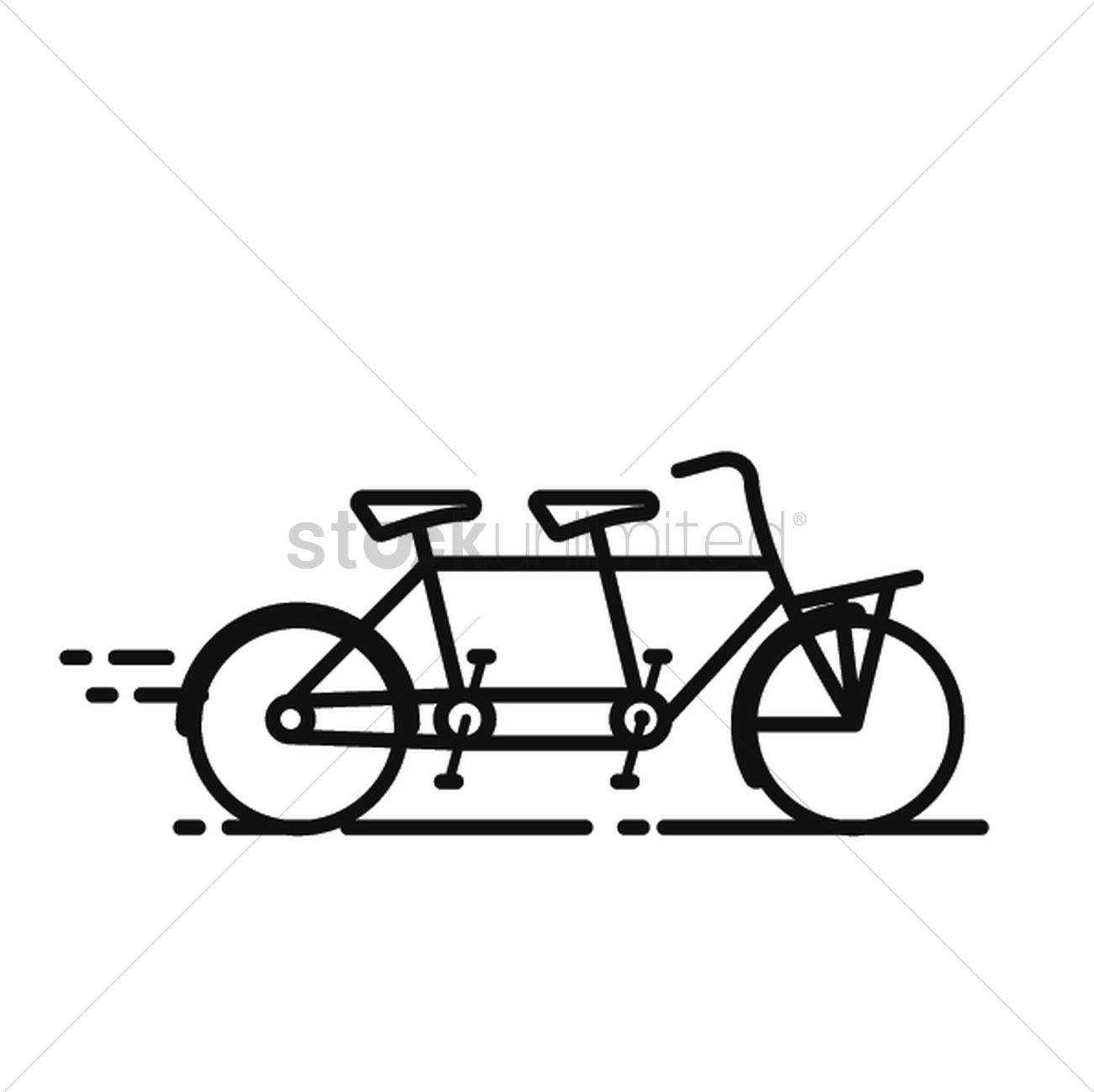 Tandem Bicycle Vector Image 1300x1298 Tandem Bicycle Vector Image