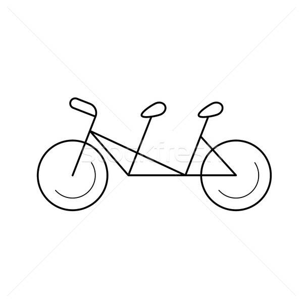 Tandem Bicycle Vector Line Icon Vector Illustration Andrei 600x600 Tandem Bicycle Vector Line Icon Vector Illustration Andrei