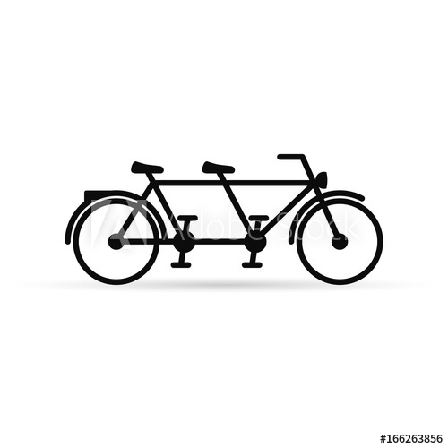 Tandem Bike Vector Icon Isolated On White Background 500x500 Tandem Bike Vector Icon Isolated On White Background
