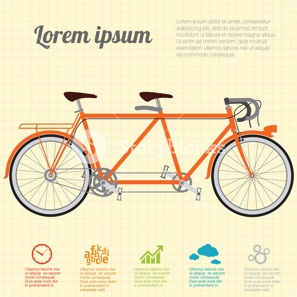 The Tandem Bicycle Vector Template Royalty Free Stock Image 1000x1000 The Tandem Bicycle Vector Template Royalty Free Stock Image