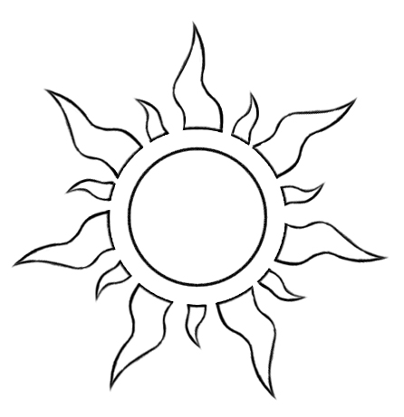 Rapunzel Sun Clipart 446x461 Rapunzel Sun Clipart