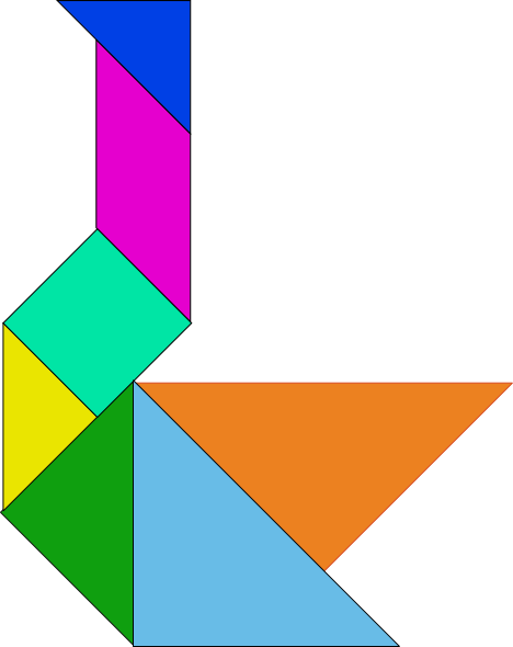 468x590 Tangram Puzzle Clip Art