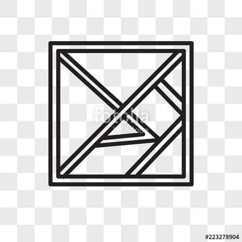 500x500 Tangram Vector Icon Isolated On Transparent Background, Tangram