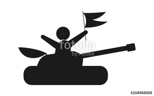 500x313 Tank Silhouette, Vector Illustration Stock Image And Royalty Free