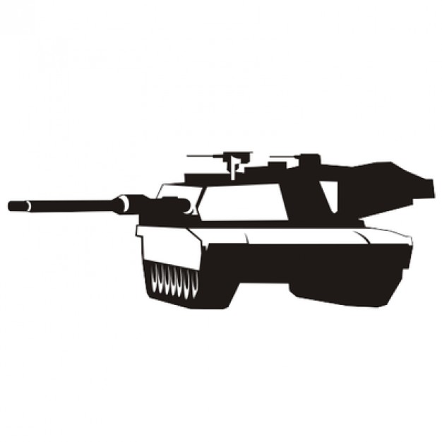 626x626 Black And White Tank Silhouette Vector Vector Free Download