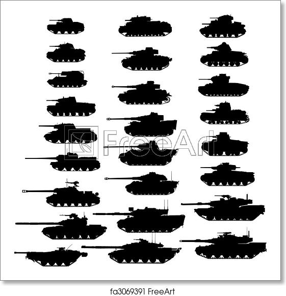 561x581 Free Art Print Of Tanks Evolution Of The Tank Detailed Vector