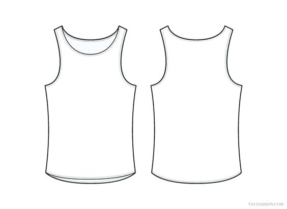 Tank Top Template Vector at Vectorified.com | Collection of Tank Top ...