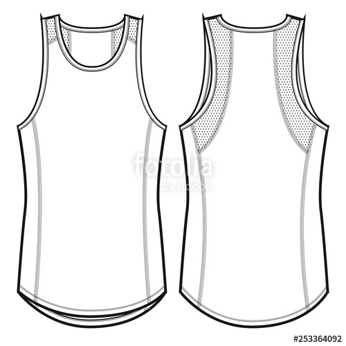 Tank Top Template Vector at Vectorified.com | Collection of Tank Top ...