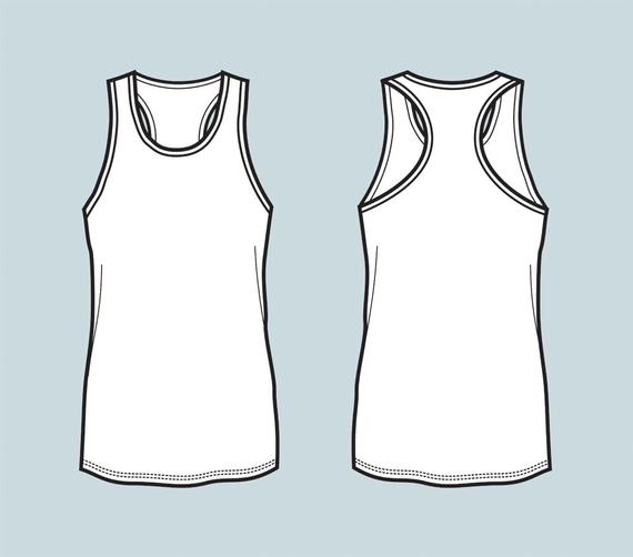 Racer Back Tank Top Vector Fashion Flat Sketch Adobe Etsy 570x502 Racer Back Tank Top Vector Fashion Flat Sketch Adobe Etsy