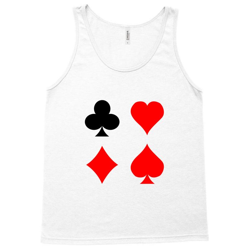 800x800 Custom Blackjack Poker Card Suits Vector Art Tank Top