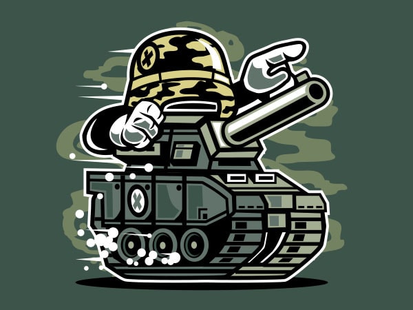 War Tank Vector T Shirt Design 600x450 War Tank Vector T Shirt Design
