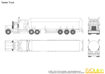 400x283 Tanker Truck Vector Drawing