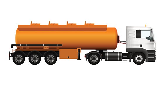 575x299 Fuel Gas Tanker Truck Vector Isolated Cargo Trailer Premium