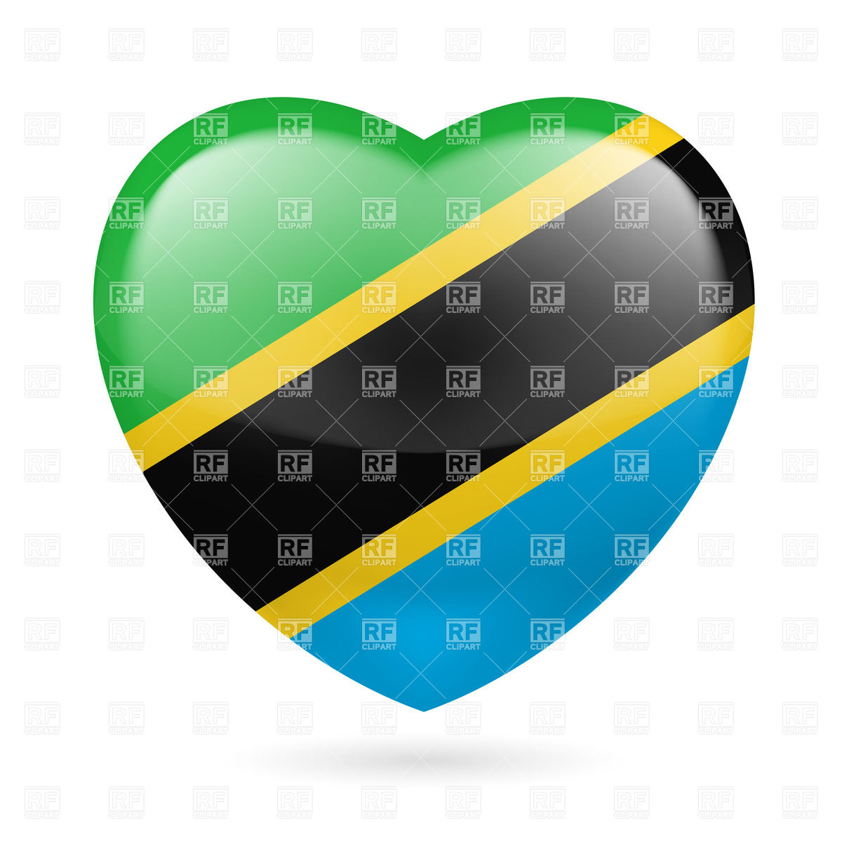 Heart With Tanzanian Flag Colors I Love Tanzania Vector Image 1200x1200 Heart With Tanzanian Flag Colors I Love Tanzania Vector Image