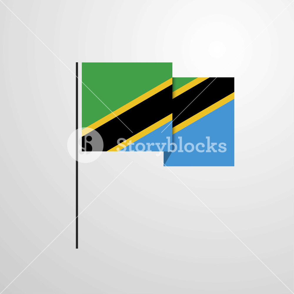 Tanzania Waving Flag Design Vector Royalty Free Stock Image 1000x1000 Tanzania Waving Flag Design Vector Royalty Free Stock Image