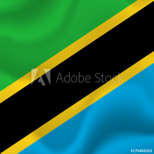 Tanzania Waving Flag Vector Illustration 500x500 Tanzania Waving Flag Vector Illustration