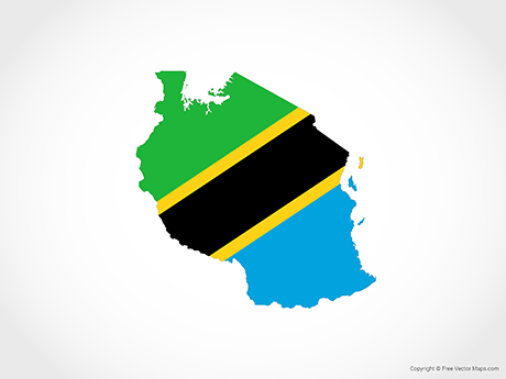 Vector Map Of Tanzania 460x345 Vector Map Of Tanzania