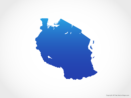 460x345 Vector Map Of Tanzania