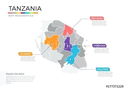 500x357 Tanzania Regions Map