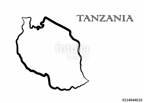 500x357 The Tanzania Map Stock Image And Royalty Free Vector