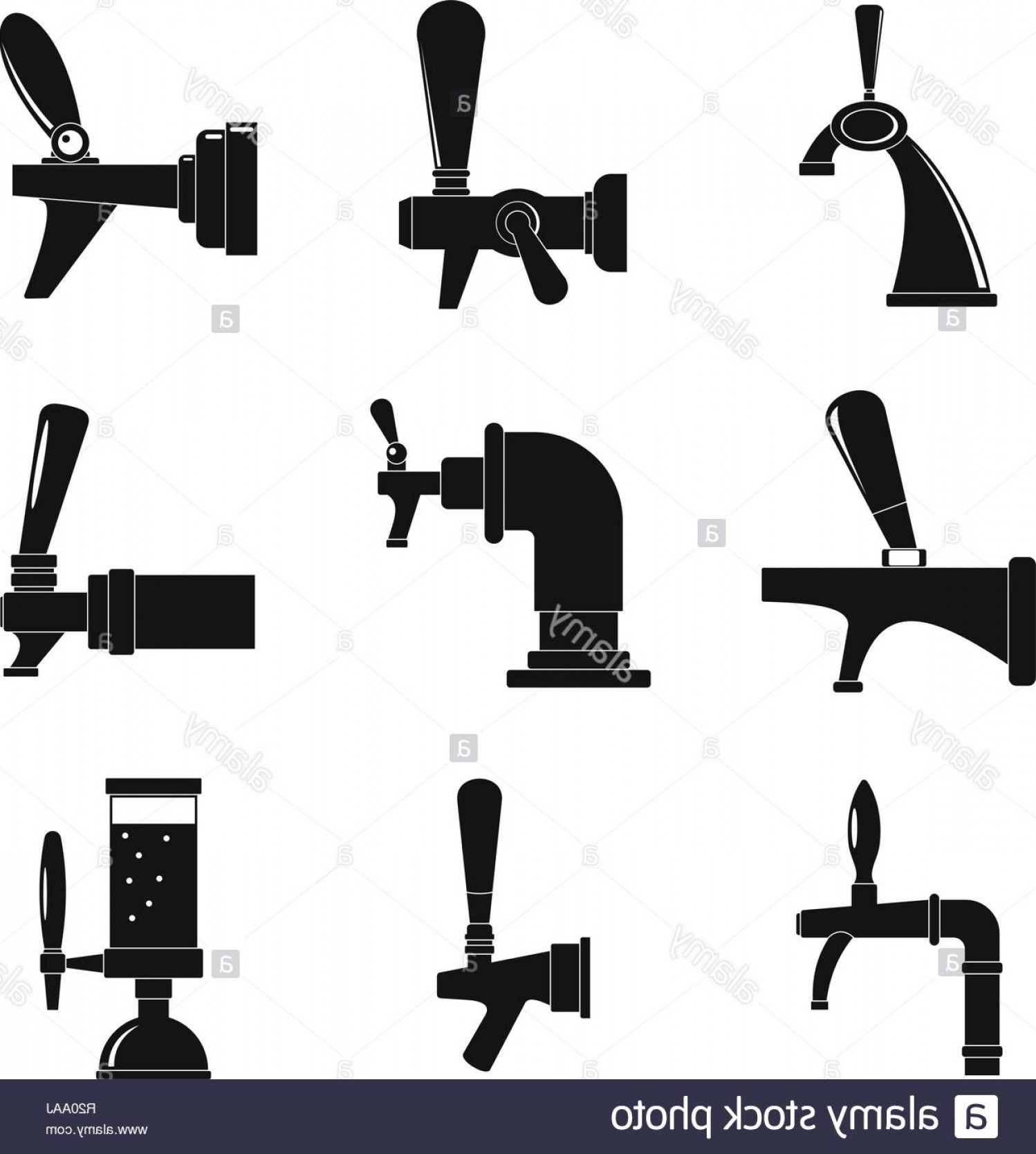 1498x1668 Beer Tap Icons Set Simple Illustration Of Beer Tap Vector Icons