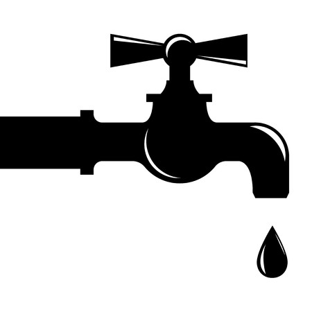 450x450 Water Drips From The Tap Vector Illustration Royalty Free Vector