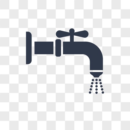 450x450 Water Tap Vector Icon Isolated On Transparent Background, Water