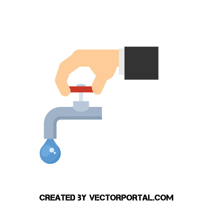 660x660 Water Tap Vector Image