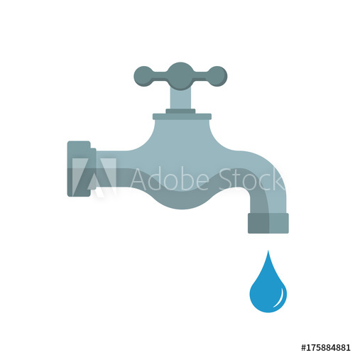 500x500 Water Tap Vector Illustration Isolated