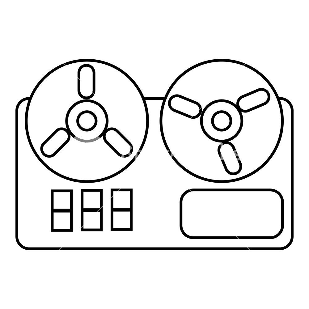 Reel Tape Recorder Icon Outline Illustration Of Reel Tape 1000x1000 Reel Tape Recorder Icon Outline Illustration Of Reel Tape