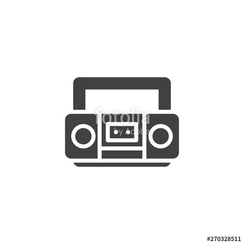 Retro Cassette Tape Recorder Vector Icon Filled Flat Sign 500x500 Retro Cassette Tape Recorder Vector Icon Filled Flat Sign