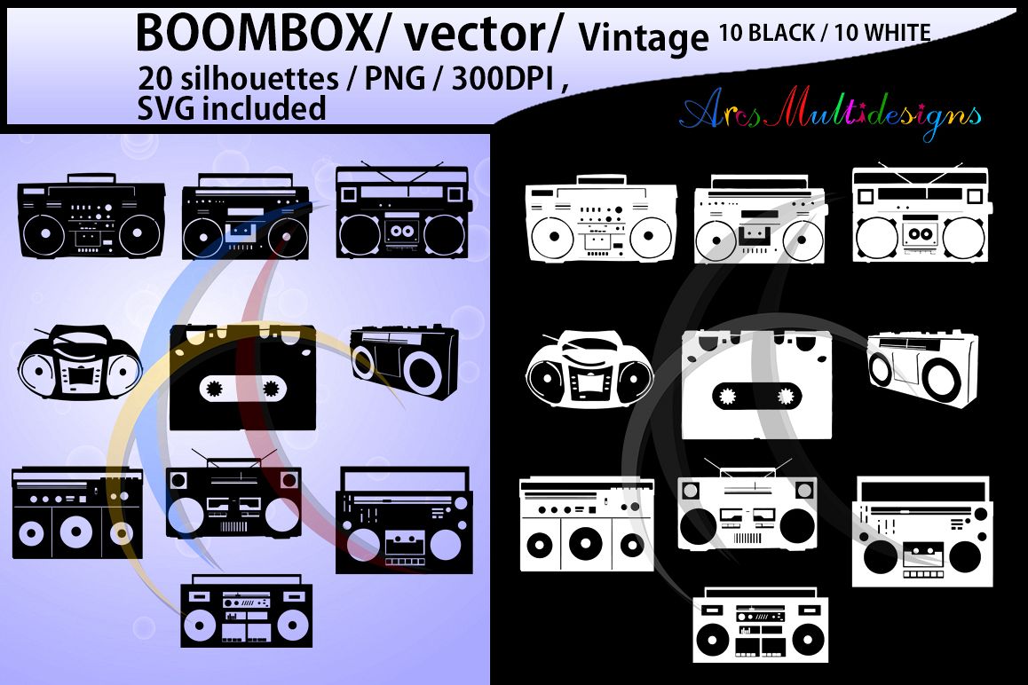 Boombox Silhouette + Boombox Boombox Digital 1158x772 Boombox Silhouette + Boombox Boombox Digital
